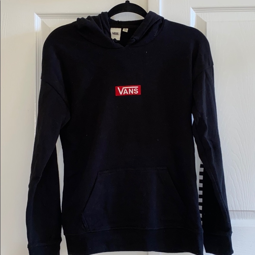 NWOT Vans Embroidered Logo Checkered Black Hoodie